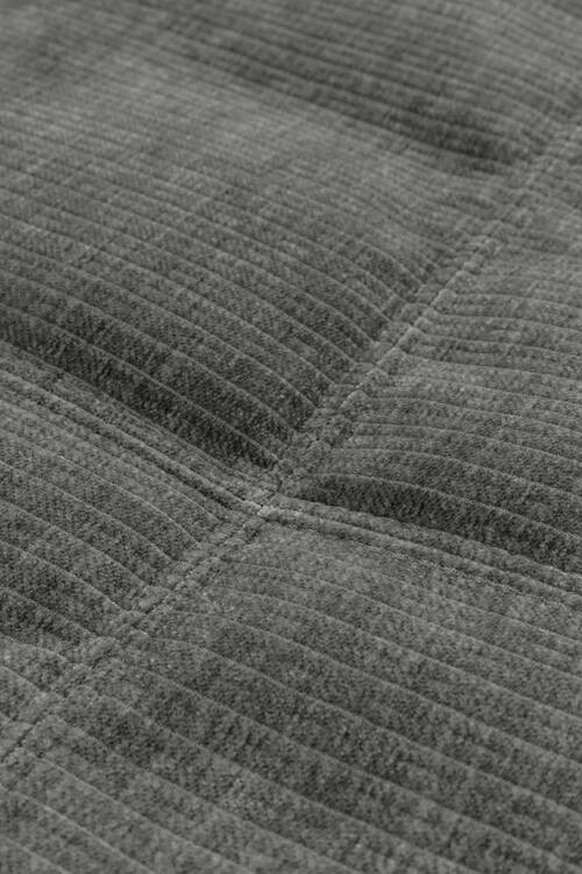 BIGSOFA in Cord Dunkelgrau  - Dunkelgrau/Schwarz, Modern, Textil (264/83/126cm) - Trendmanufaktur