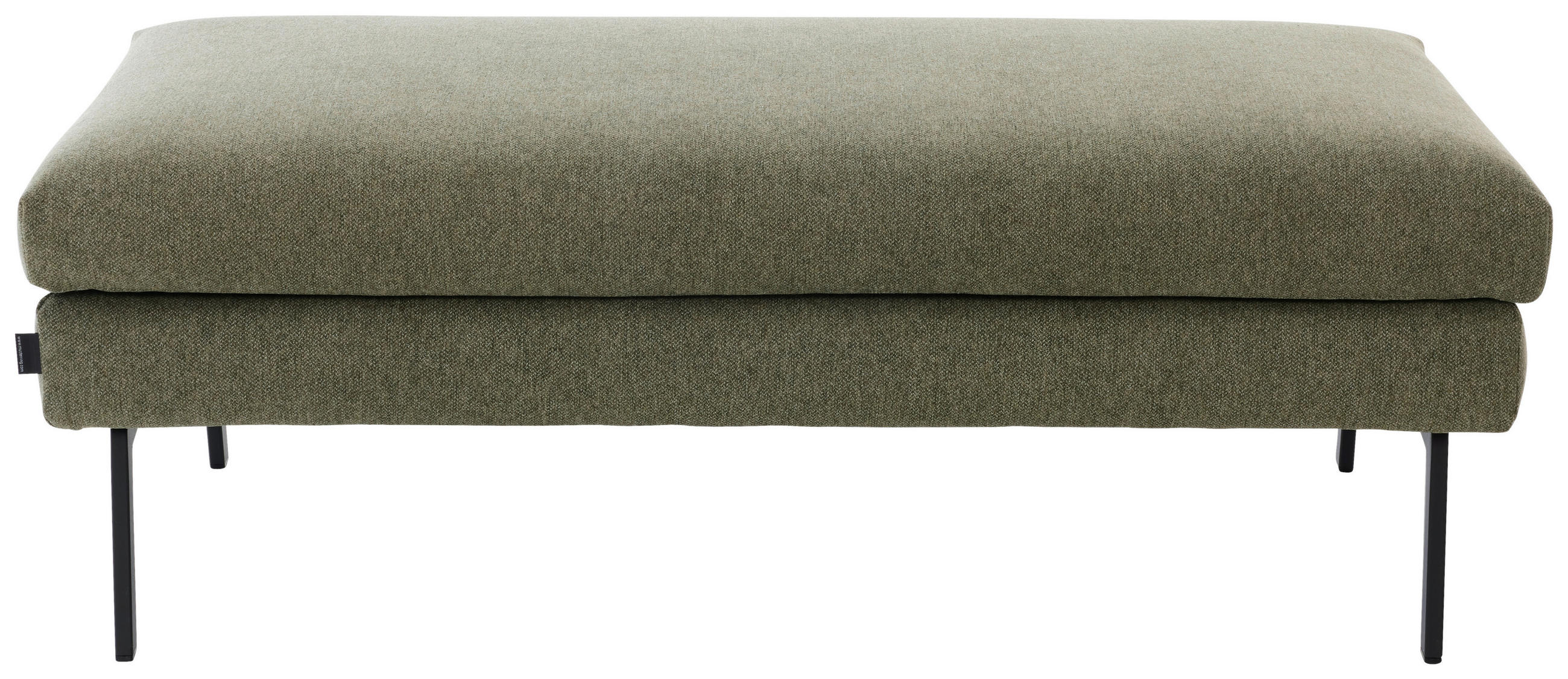 HOCKER Flachgewebe Dunkelgrün  - Dunkelgrün/Schwarz, Design, Textil/Metall (120/44/64cm) - Musterring