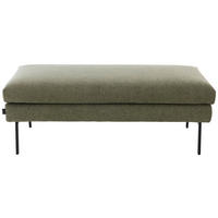 HOCKER Flachgewebe Dunkelgrün  - Dunkelgrün/Schwarz, Design, Textil/Metall (120/44/64cm) - Musterring