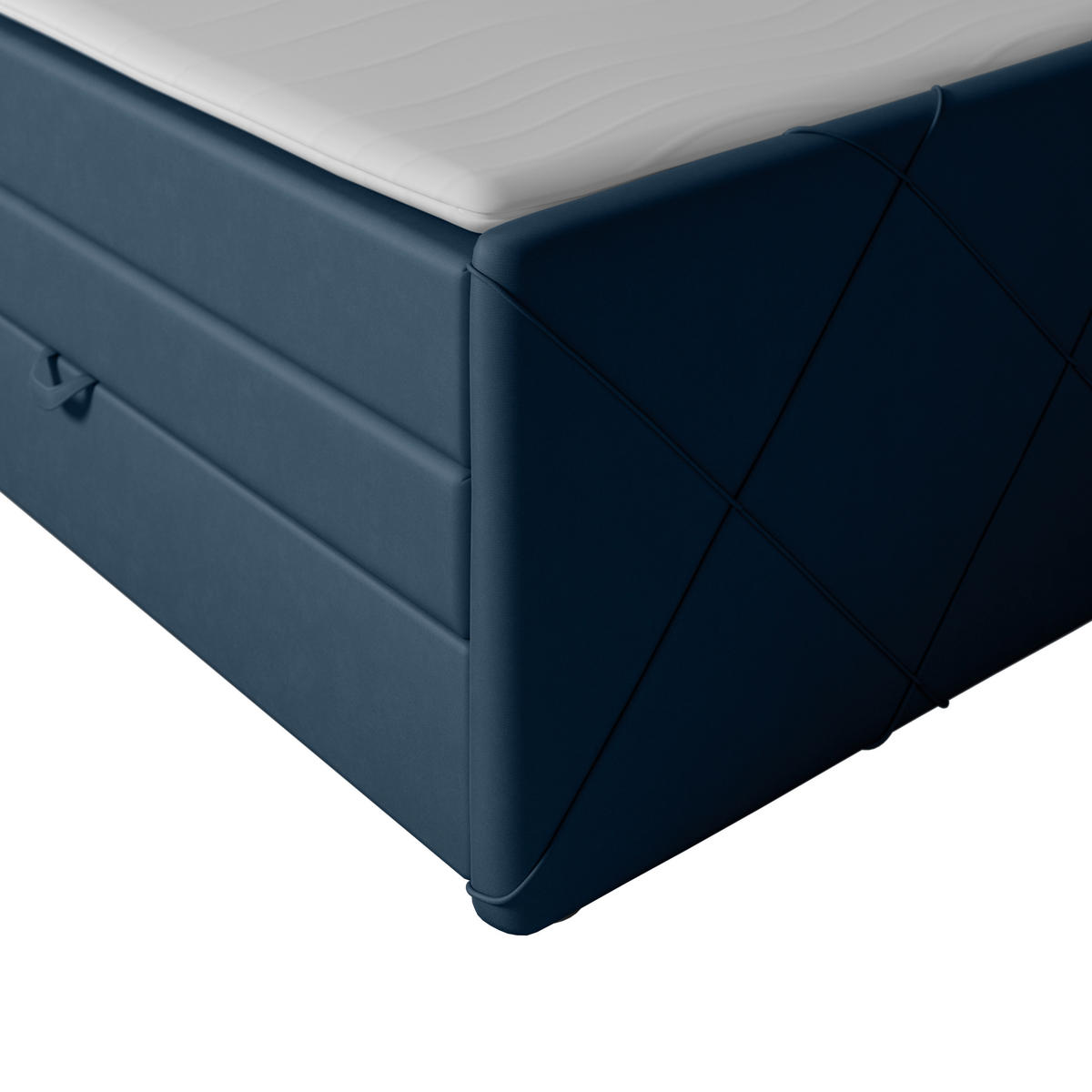 BOXSPRINGBETT 180/200 cm  in Blau  - Blau/Schwarz, Modern, Holz/Kunststoff (180/200cm) - MID.YOU