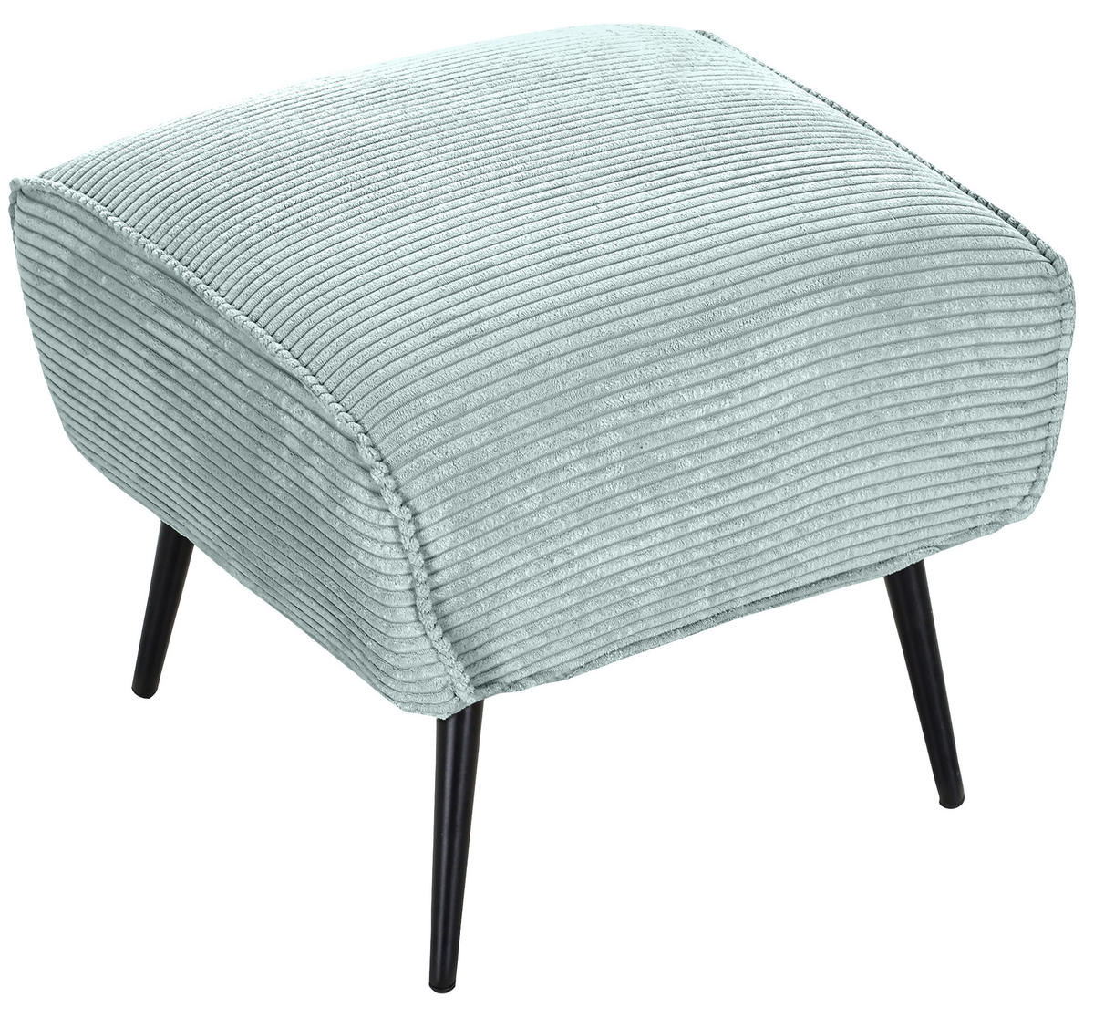 HOCKER in Textil Mintgrün  - Schwarz/Mintgrün, Design, Textil/Metall (60/49/53cm) - Landscape