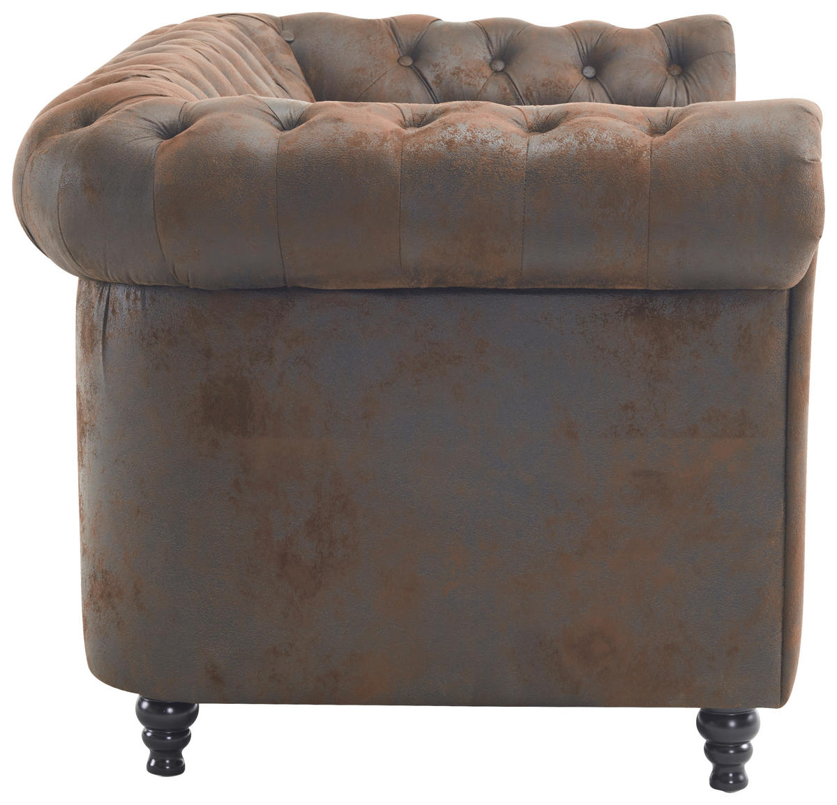 CHESTERFIELD-KANAPÉ fa, textil fekete, barna  - barna/fekete, Trend, textil/fa (165/73/87cm) - Xora