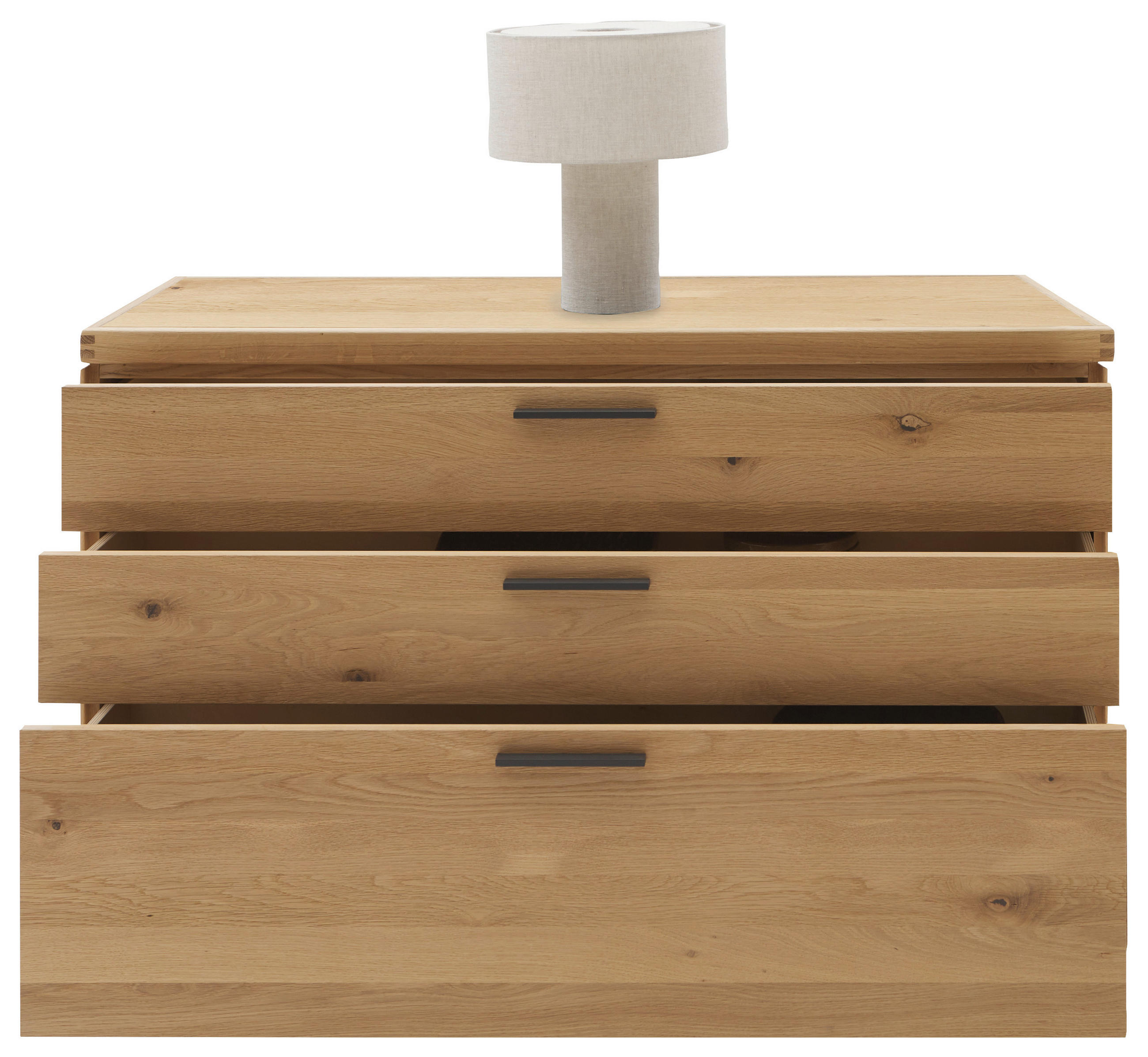 KOMMODE  in 122/75/45 cm  - Wildeiche/Schwarz, Design, Holz/Metall (122/75/45cm) - Valnatura