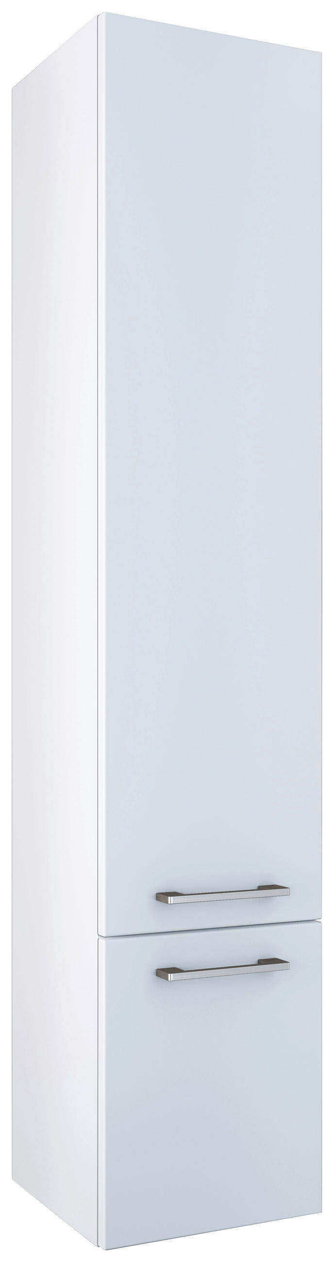 HOCHSCHRANK 35/168/35 cm  - Chromfarben/Weiß, Basics, Glas/Holzwerkstoff (35/168/35cm)