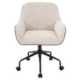 DREHSTUHL in Webstoff Grau, Schwarz, Beige - Beige/Schwarz, KONVENTIONELL, Kunststoff/Textil (61/83/91/58cm) - Venda