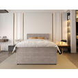 BOXSPRINGBETT 140/200 cm  in Beige  - Beige/Schwarz, KONVENTIONELL, Kunststoff/Textil (140/200cm) - Carryhome