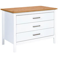 KÜCHENINSEL   in Weiß, Eiche Artisan  - Silberfarben/Weiß, MODERN, Holzwerkstoff/Metall (100/92/60cm) - home24