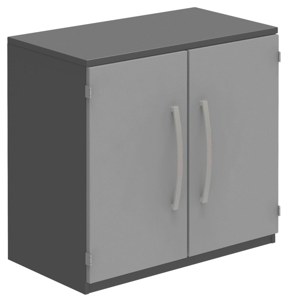 AKTENSCHRANK Anthrazit, Hellgrau  - Anthrazit/Hellgrau, KONVENTIONELL, Holzwerkstoff (80/76,5/43cm) - Moderano