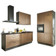ECKKÜCHE 220/120 cm  in Graphitfarben, Schwarz, Bronzefarben  - Chromfarben/Schwarz, Design, Holzwerkstoff/Metall (220/120cm) - Xora