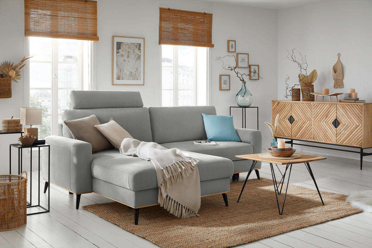 KOPFSTÜTZE Chenille, Cord  - Grau, Konventionell, Textil (84/21/21cm) - MID.YOU