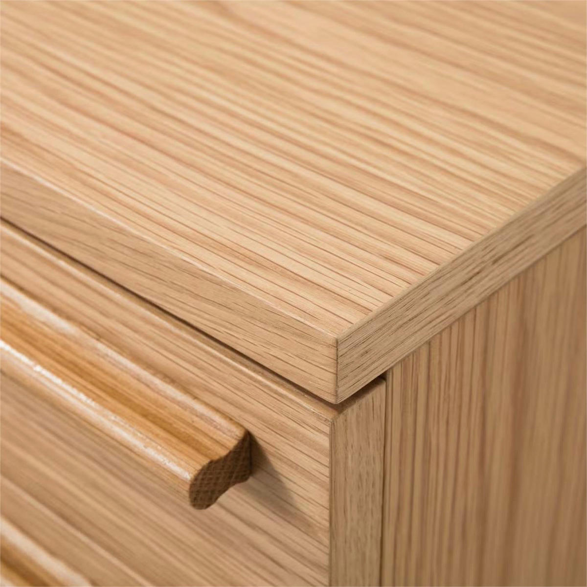 NACHTSCHRANK 55/50/40 cm Eiche furniert, massiv  - Eichefarben, Design, Holz/Holzwerkstoff (55/50/40cm) - home24
