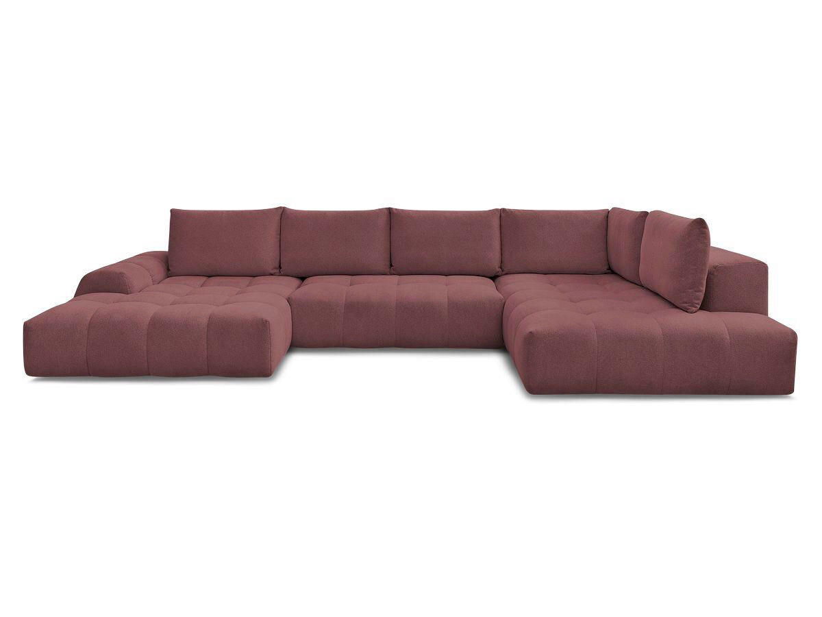 ECKSCHLAFSOFA EVEREST  mit Rücken echt, Armteil links, Armteil rechts Flachgewebe Rot  - Rot/Schwarz, MODERN, Kunststoff/Textil (198/423/212cm)