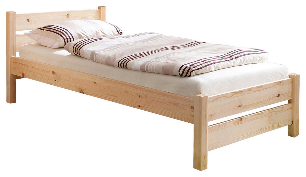 BETT 90/200 cm  in Kieferfarben  - Kieferfarben, Natur, Holz (90/200cm) - MID.YOU
