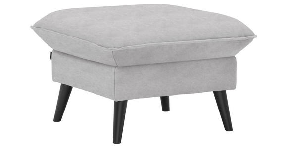 HOCKER in Textil Hellgrau  - Hellgrau/Schwarz, Design, Holz/Textil (63/44/63cm) - Carryhome