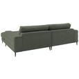 ECKSOFA  in Flachgewebe Grün  253/177 cm  - Schwarz/Grün, Design, Textil/Metall (253/177cm) - Dieter Knoll