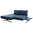 ECKSOFA  in Flachgewebe Blau  155/234 cm  - Blau/Schwarz, Design, Textil/Metall (155/234cm) - Dieter Knoll