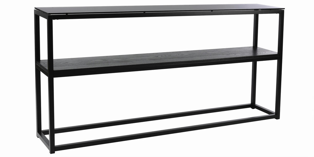 KONSOLBORD grå, svart   - svart/grå, Design, metall/trä (160/30/80cm) - Best Price