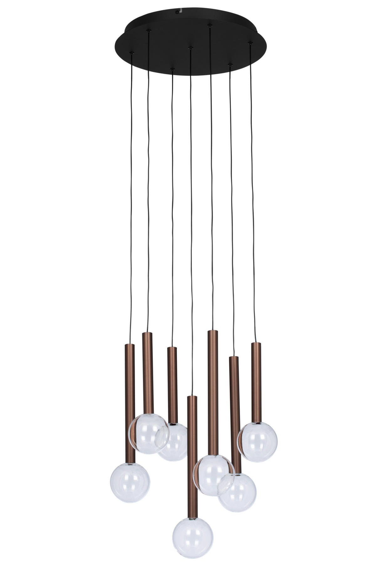 ZÁVESNÉ LED SVIETIDLO, 40/180 cm  - číra/čierna, Design, kov/sklo (40/180cm) - Dieter Knoll