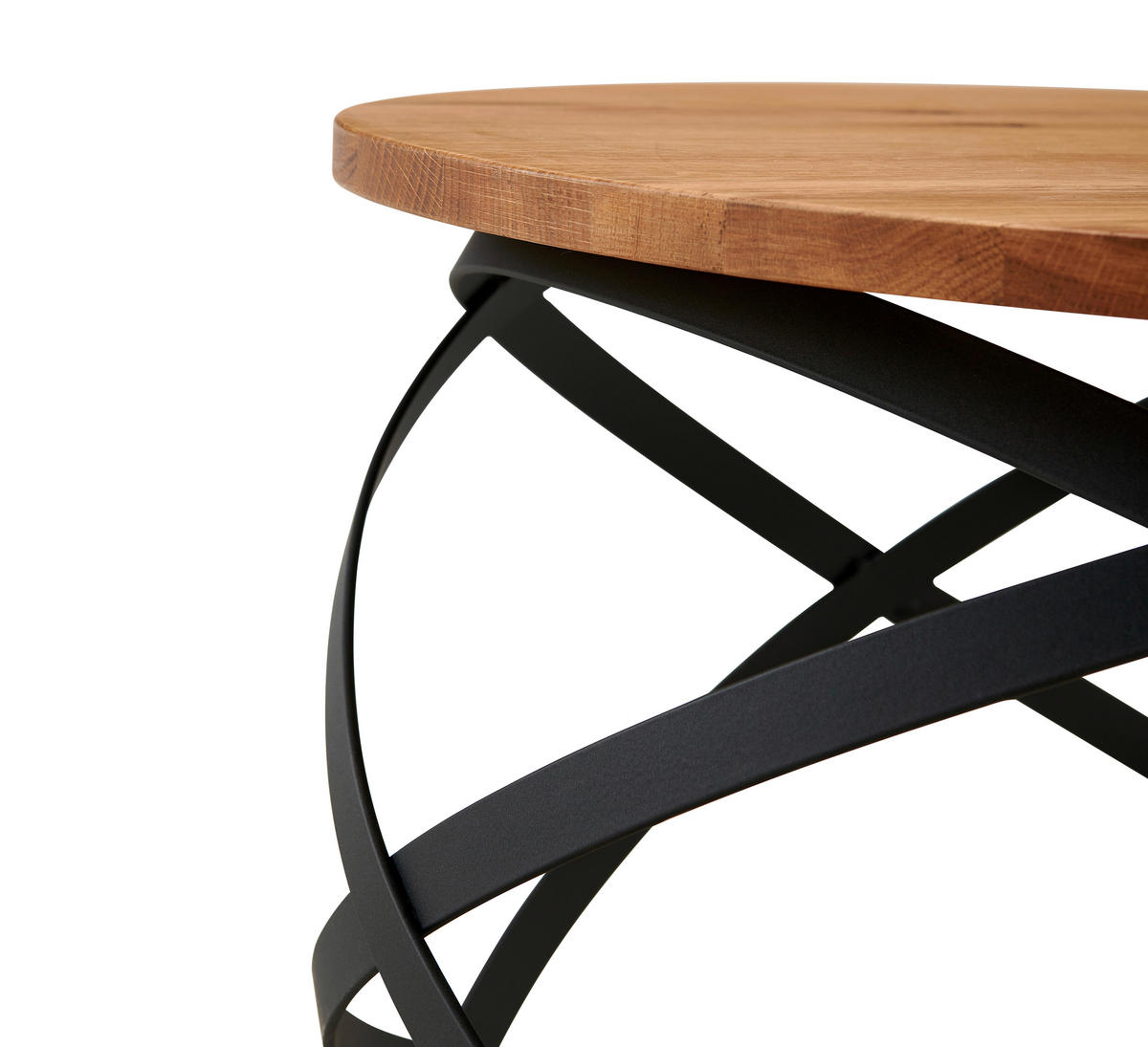 COUCHTISCH in Holz, Metall  - Schwarz/Naturfarben, Design, Holz/Metall (70/40/70cm) - Livetastic
