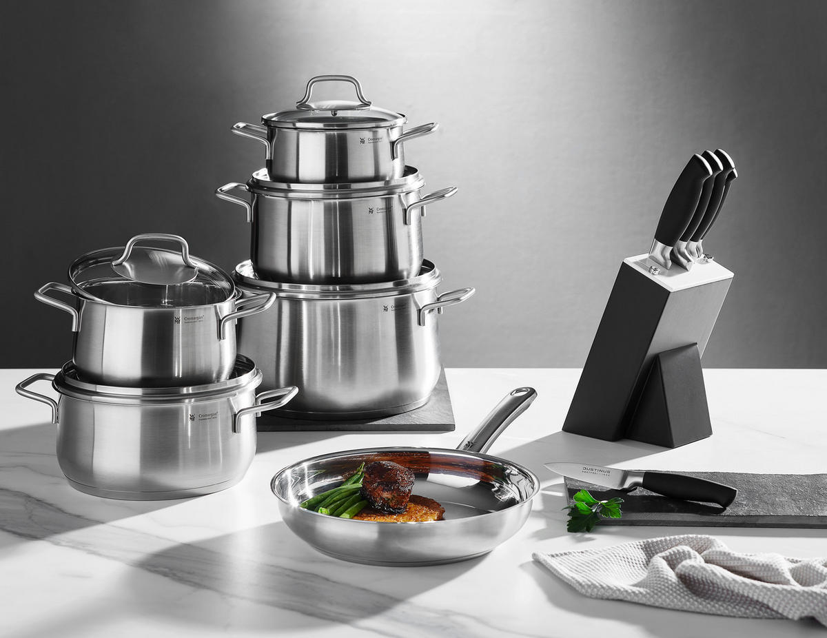 KOCHTOPFSET Brilliant 6-teilig  - Klar/Edelstahlfarben, Design, Glas/Metall - WMF