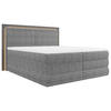 BOXSPRINGBETT 180/200 cm  in Grau  - Schwarz/Grau, Trend, Holz/Holzwerkstoff (180/200cm) - Boxxx