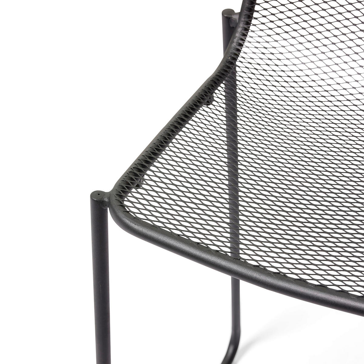 GARTEN-BARHOCKER Schwarz Stahl stapelbar, UV-beständig  - Schwarz, MODERN, Metall (52/105/52cm) - Gardenson