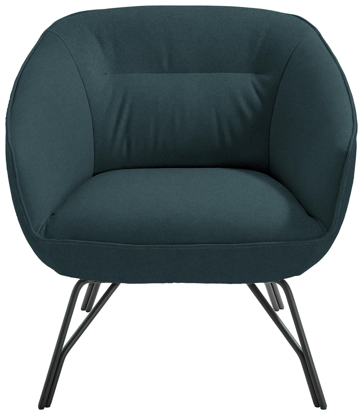 COCKTAILSESSEL - Anthrazit/Petrol, Design, Leder/Metall (76/80/73cm) - Joop!