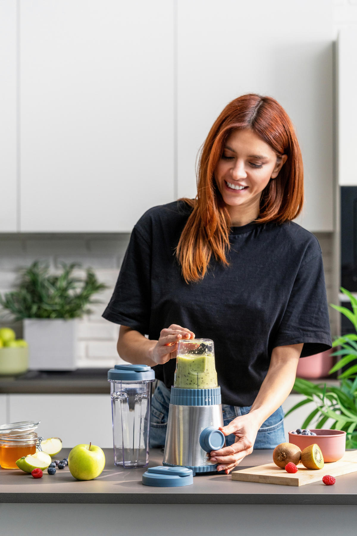 STANDMIXER ON THE GO  - Pastellblau, Basics, Kunststoff (300ml) - GUZZINI