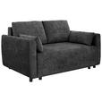 SCHLAFSOFA  in Chenille Schwarz  - Schwarz, KONVENTIONELL, Kunststoff/Textil (161/90/108cm) - Carryhome