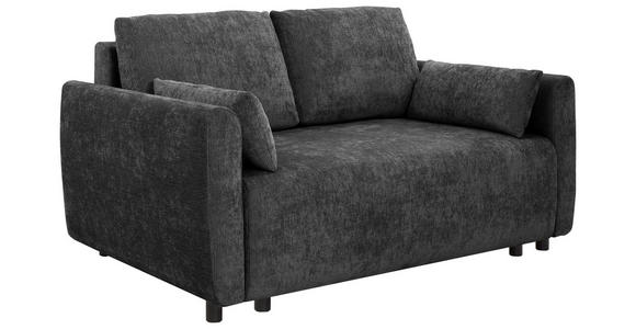 SCHLAFSOFA  in Chenille Schwarz  - Schwarz, KONVENTIONELL, Kunststoff/Textil (161/90/108cm) - Carryhome