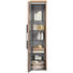 SEITENSCHRANK 30/132/30 cm - Chromfarben/Eichefarben, Design, Glas/Holzwerkstoff (30/132/30cm) - Novel SEITENSCHRANK 30/132/30 cm - Chromfarben/Eichefarben, Design, Glas/Holzwerkstoff (30/132/30cm) - Novel