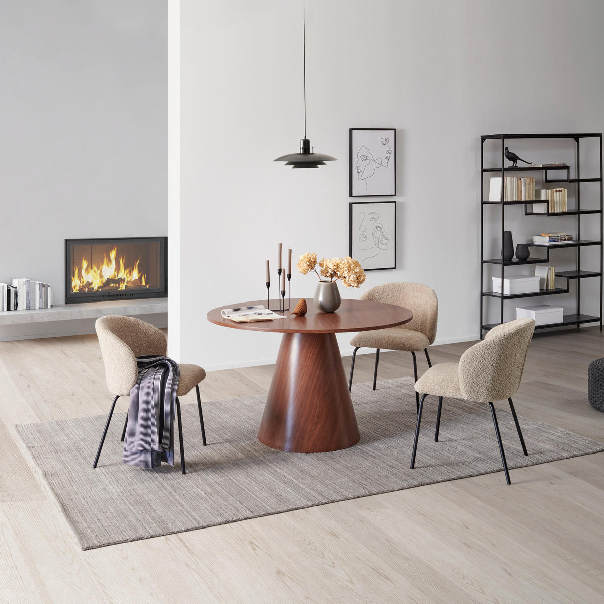ESSTISCH in Holzwerkstoff  - Walnussfarben, MODERN, Holzwerkstoff (120/75/120cm) - MID.YOU