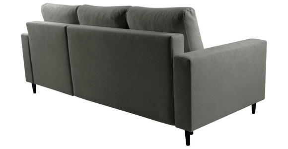 ECKSOFA  in Struktur Dunkelbraun  - Dunkelbraun/Schwarz, MODERN, Holz/Kunststoff (230/145cm) - Carryhome