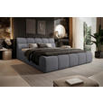 POLSTERBETT inkl. Bettkasten Lattenrost, Bettkasten Hellgrau 180/200 cm  - Hellgrau/Schwarz, Design, Holz/Kunststoff (180/200cm) - Esposa