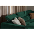 ECKSOFA in Feincord Waldgrün  284/205 cm  - Waldgrün/Schwarz, Design, Kunststoff/Textil (284/205cm) - Xora