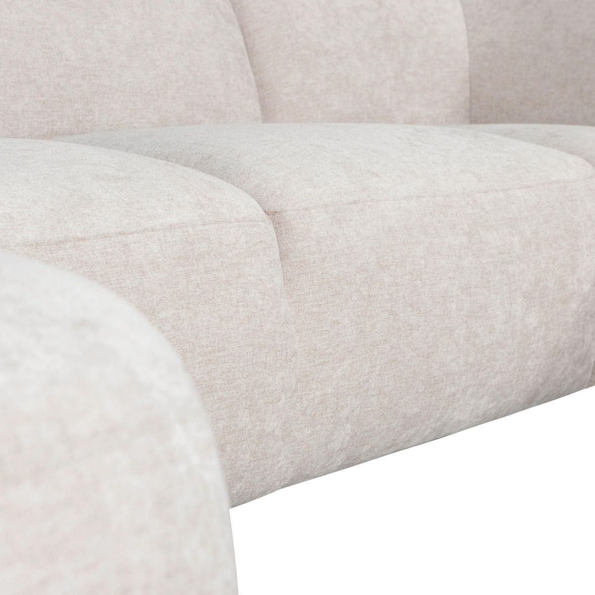 ECKSOFA Polly Sandfarben Webstoff  - Sandfarben/Schwarz, Design, Textil (150/353/245cm) - Livetastic