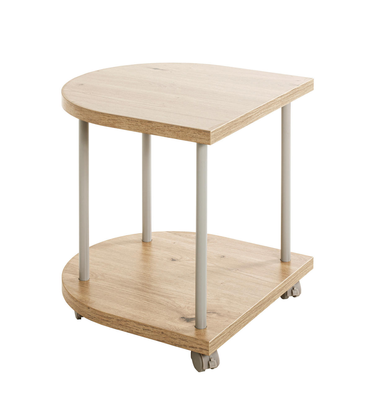 BEISTELLTISCH 40/40/45 cm Grau, Eichefarben  - Eichefarben/Grau, Trend, Holzwerkstoff/Metall (40/40/45cm)