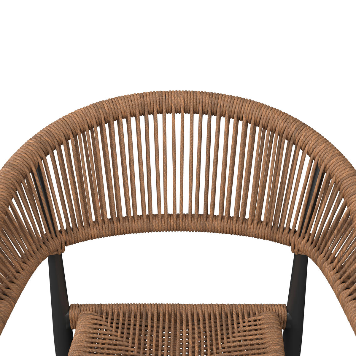 STAPELSESSEL Aluminium Anthrazit, Naturfarben  - Anthrazit/Naturfarben, KONVENTIONELL, Kunststoff/Metall (55/78/59.5cm) - Ambia Garden