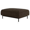 HOCKER Chenille Schwarz, Dunkelbraun  - Dunkelbraun/Schwarz, Design, Textil/Metall (100/42/97cm) - Livetastic