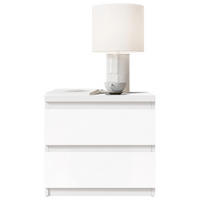 NOĆNI STOČIĆ bela  - bela/crna, Osnovno, pločasti materijal/plastika (45/43,6/38cm) - Hom`in