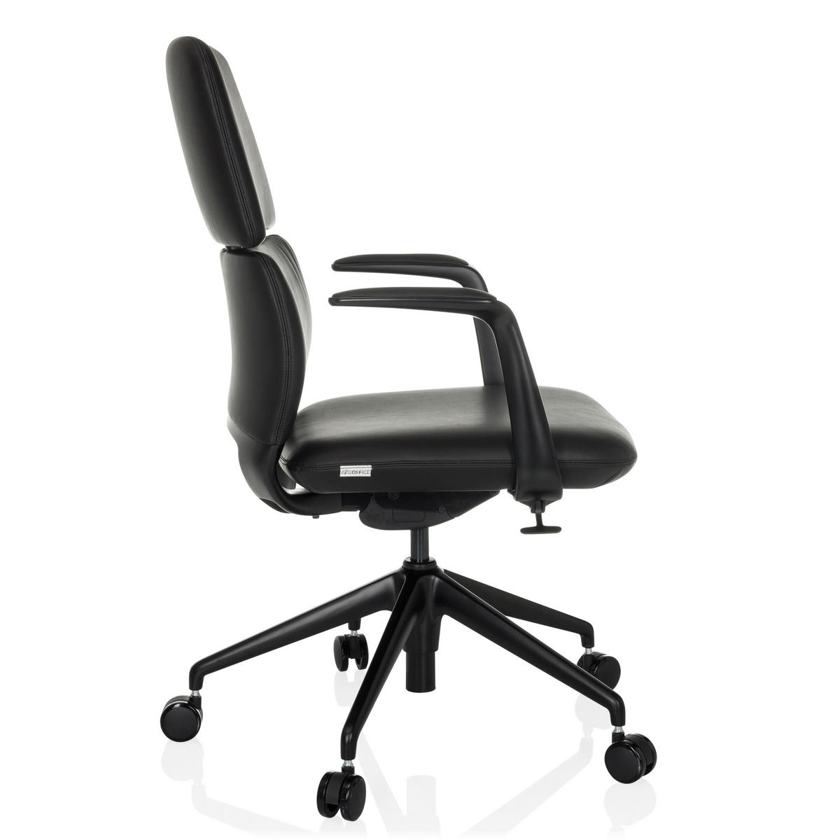 DREHSTUHL  - Schwarz, MODERN, Leder/Kunststoff (62/98-108/60cm) - MID.YOU