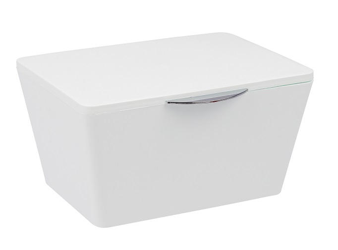 LÅDA MED LOCK  14/10/19 cm  - vit, Basics, plast (14/10/19cm)