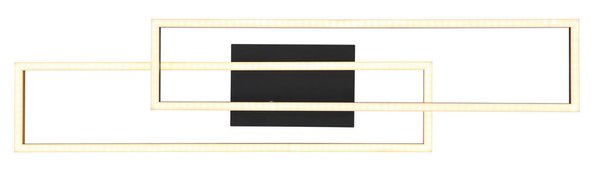 LED-DECKENLEUCHTE    80/60/7,5 cm  - Goldfarben/Opal, Design, Kunststoff/Metall (80/60/7,5cm) - Globo