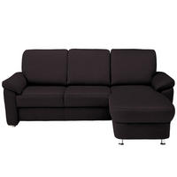 ECKSOFA in Flachgewebe Anthrazit  - Chromfarben/Anthrazit, Konventionell, Textil/Metall (250/163cm) - Beldomo System