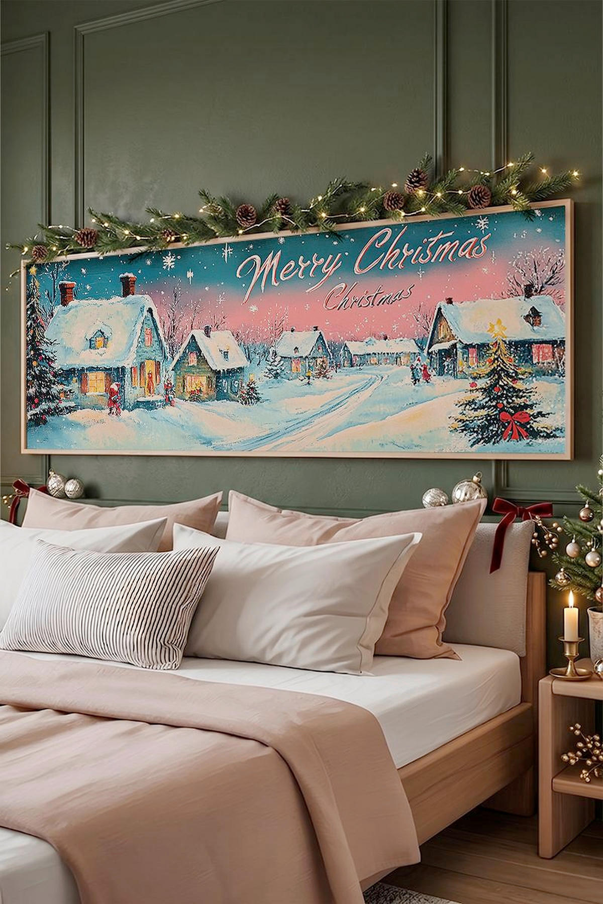 LEINWANDBILD Multicolor 120/50 cm  - Beige/Multicolor, Basics, Holz (120/50cm) - X-Mas