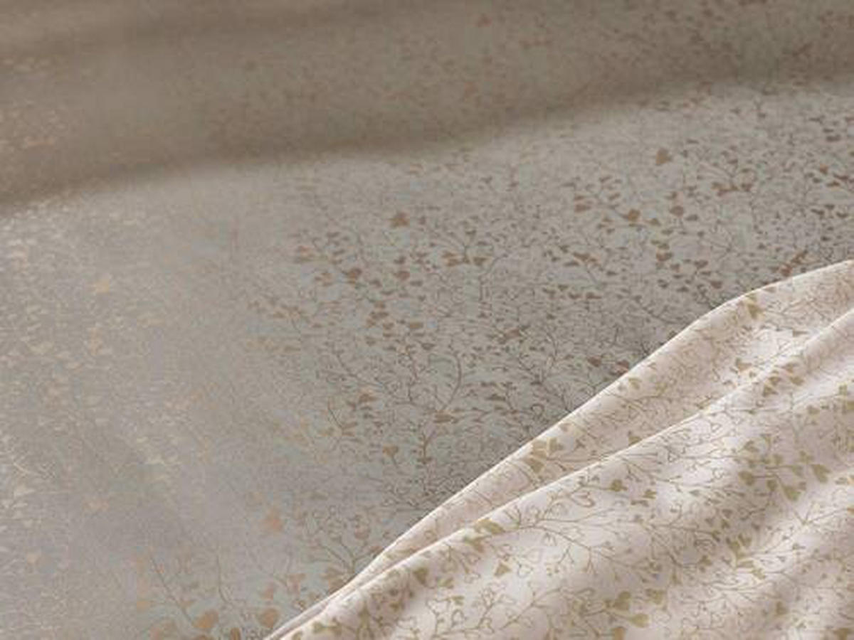 POSTELJNINA LOVE 240/220 cm damast biserna  - biserna, Konvencionalno, tekstil (240/220cm) - Curt Bauer