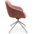 ARMLEHNSTUHL  in Aluminium Flachgewebe  - Alufarben/Rosa, Design, Textil/Metall (58/81,5-84,5/60cm) - Johann Jakob