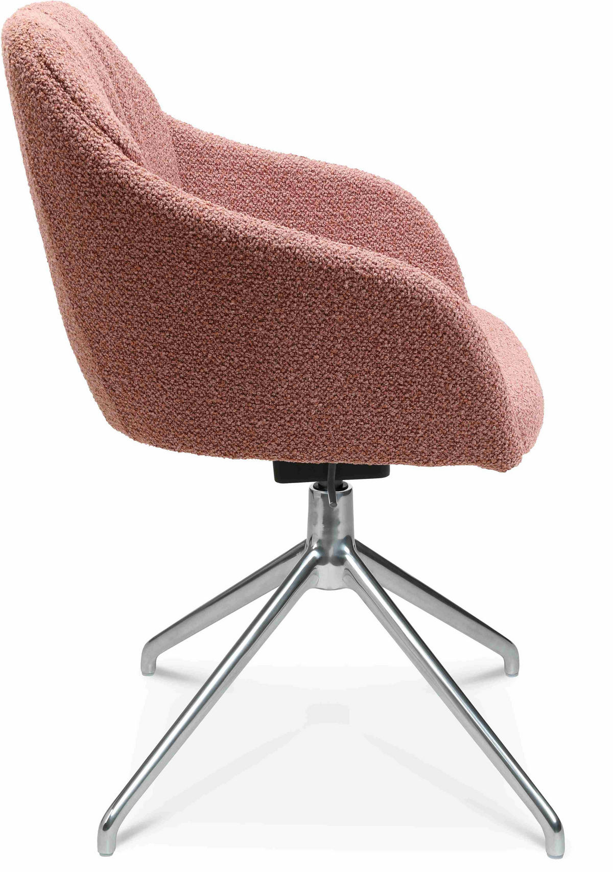 ARMLEHNSTUHL  in Aluminium Flachgewebe  - Alufarben/Rosa, Design, Textil/Metall (58/81,5-84,5/60cm) - Johann Jakob