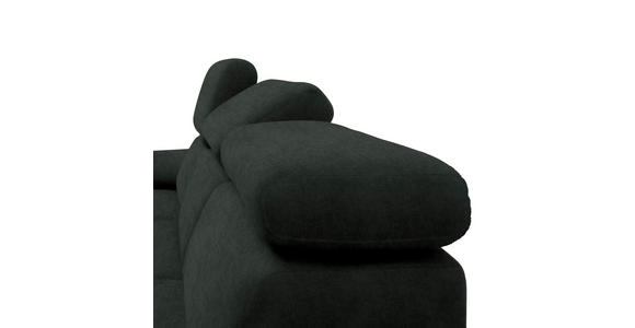 ECKSOFA in Samt Dunkelgrün  - Dunkelgrün/Schwarz, Design, Textil/Metall (295/187cm) - Novel