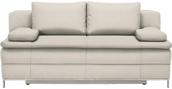 BOXSPRINGSOFA Naturfarben - Chromfarben/Naturfarben, Design, Textil/Metall (200/93/107cm) - Novel